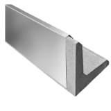 Perfil embellecedor de acero inoxidable para piezas angulares de hormigón